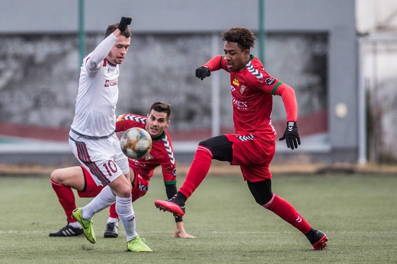 Football. Sparing. Zaglebie Sosnowiec - FK Zeleziarne Podbrezova. 29.01.2020
