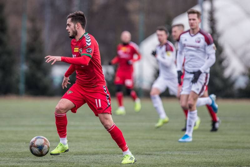 Football. Sparing. Zaglebie Sosnowiec - FK Zeleziarne Podbrezova. 29.01.2020