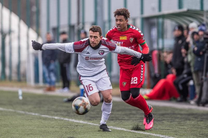 Football. Sparing. Zaglebie Sosnowiec - FK Zeleziarne Podbrezova. 29.01.2020