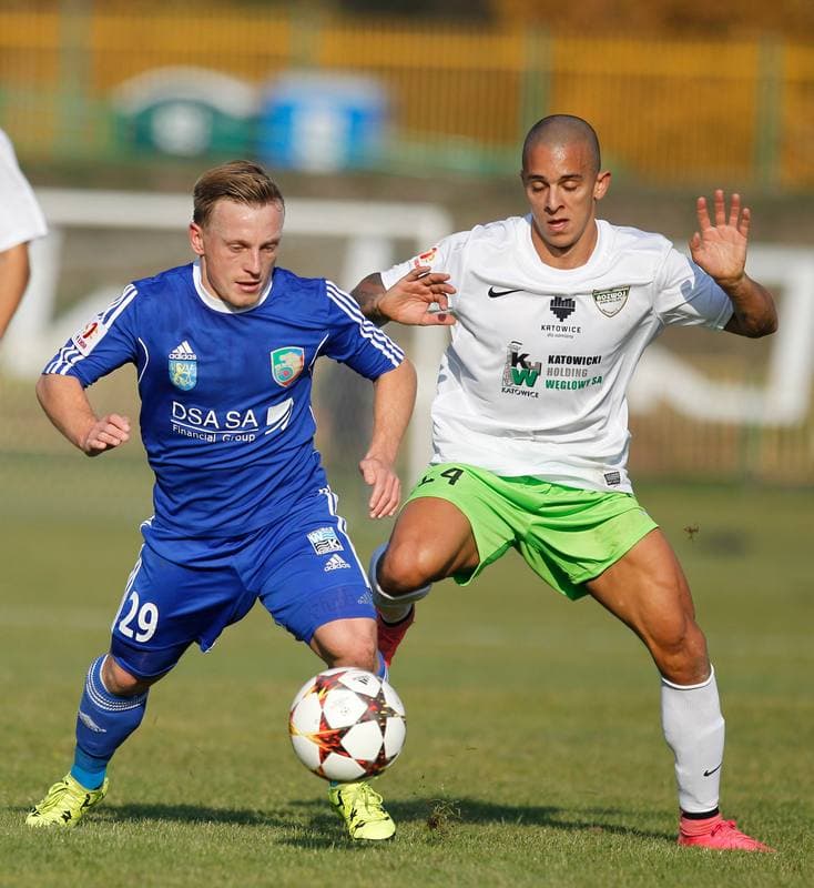 Football. I Liga. Rozwoj Katowice - Miedz Legnica. 31.10.2015
