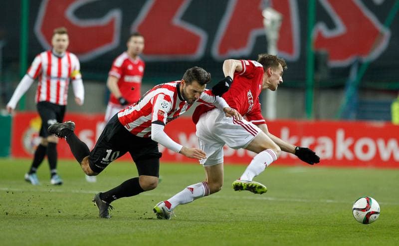 Football. PKO BP Ekstraklasa. Wisla Krakow - Cracovia Krakow. 29.11.2015