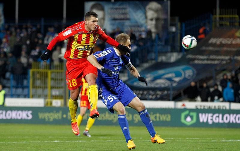 Football. T-Mobile Ekstraklasa. Ruch Chorzow - Korona Kielce. 27.10.2014