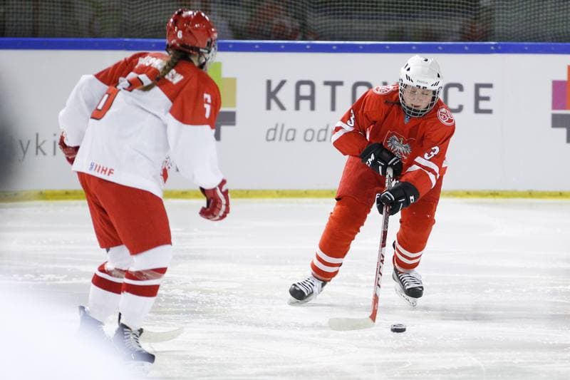 Ice Hockey. Women's U18 Friendly Match. Poland - Denmark. 06.01.2017