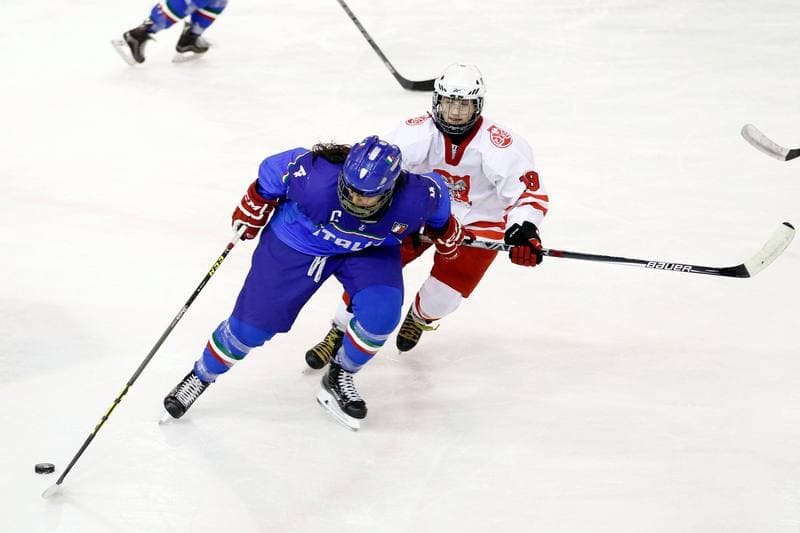 Ice Hockey. U18 Women's World Championship. Poland - Italy. 12.01.2017