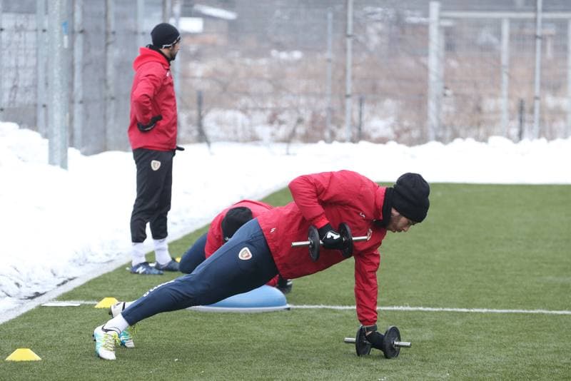 Football. Piast Gliwice. Training. 02.02.2017