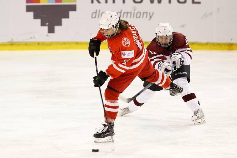 Ice Hockey. Women's World Championship. Latvia - Poland. 12.04.2017