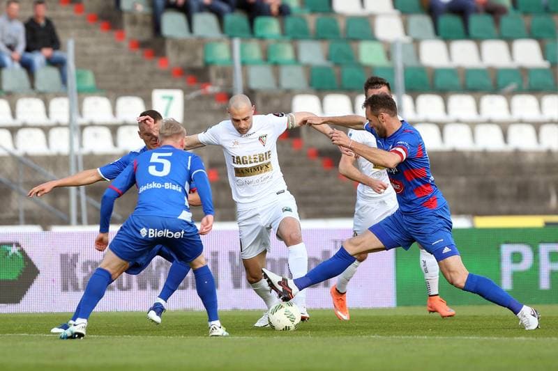 Football. Nice I Liga. Zaglebie Sosnowiec - Podbeskidzie Bielsko-Biala. 15.04.2017