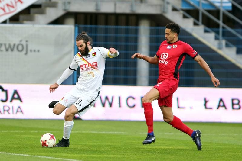 Football. Lotto Ekstraklasa. Piast Gliwice - Jagiellonia Bialystok. 22.04.2017