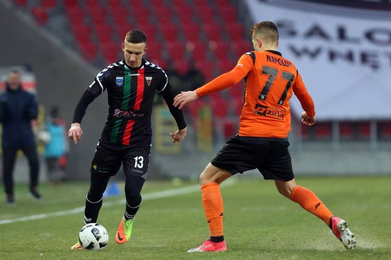 Football. Nice I Liga. GKS Tychy - Chrobry Glogow. 03.03.2018