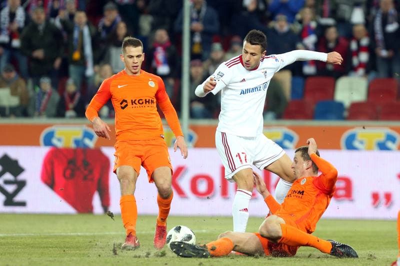 Football. Lotto Ekstraklasa. Gornik Zabrze - Zaglebie Lubin. 09.03.2018