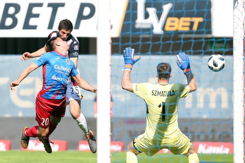 Football. Lotto Ekstraklasa. Piast Gliwice - Pogon Szczecin. 21.04.2018