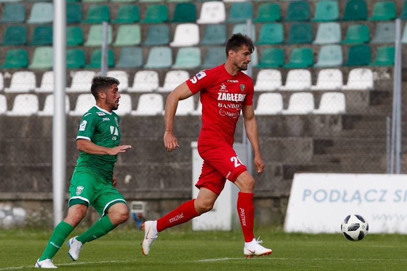 Football. Sparing. Zaglebie Sosnowiec - Karpaty Lwow. 08.07.2018
