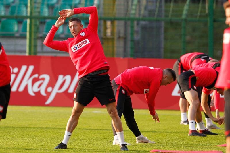 Football. Poland national team. Training. 08.10.2018