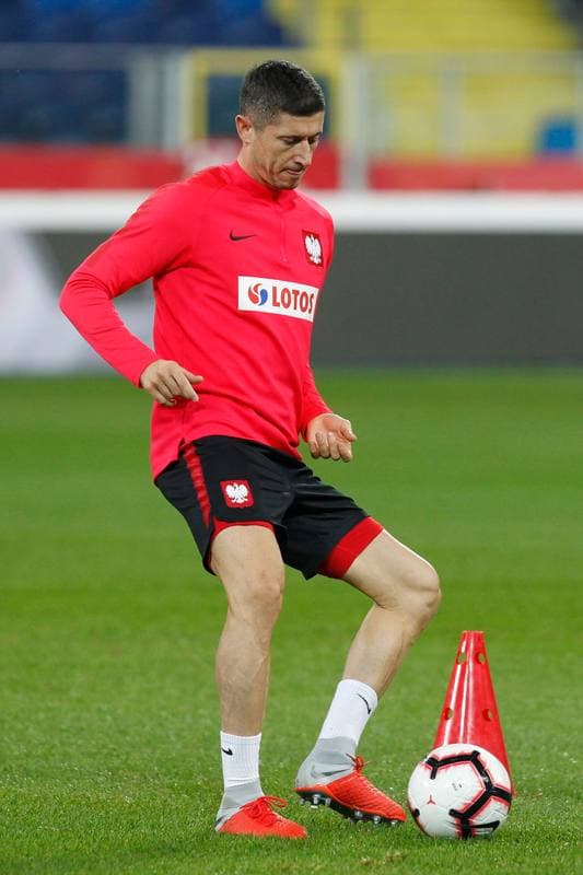 Football. Poland national team. Training. 10.10.2018