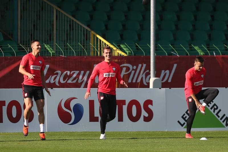 Football. Poland national team. Training. 12.10.2018