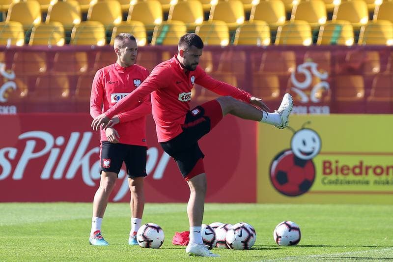 Football. Poland national team. Training. 12.10.2018