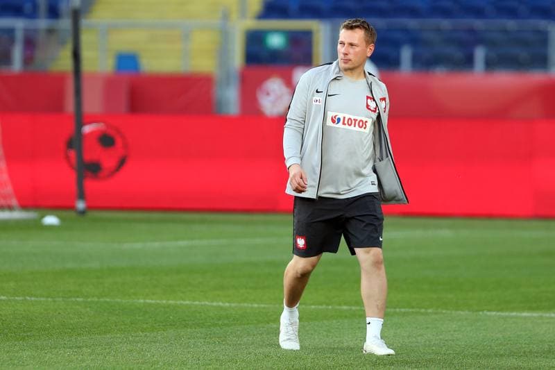 Football. Poland national team. Training. 13.10.2018