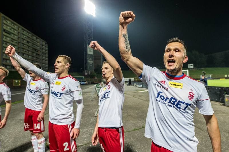 Football. Fortuna I Liga. GKS 1962 Jastrzebie - LKS Lodz. 04.05.2019