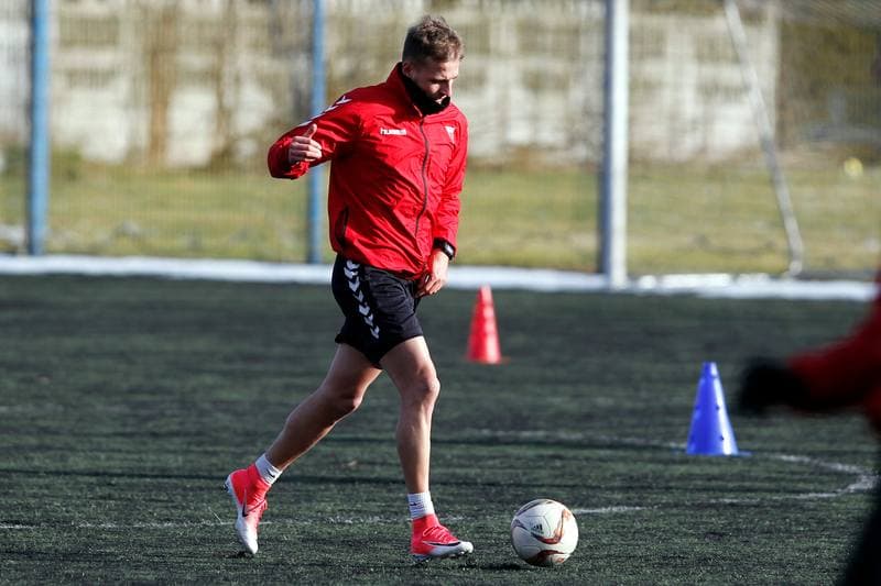Football. GKS Tychy. Training. 18.01.2018