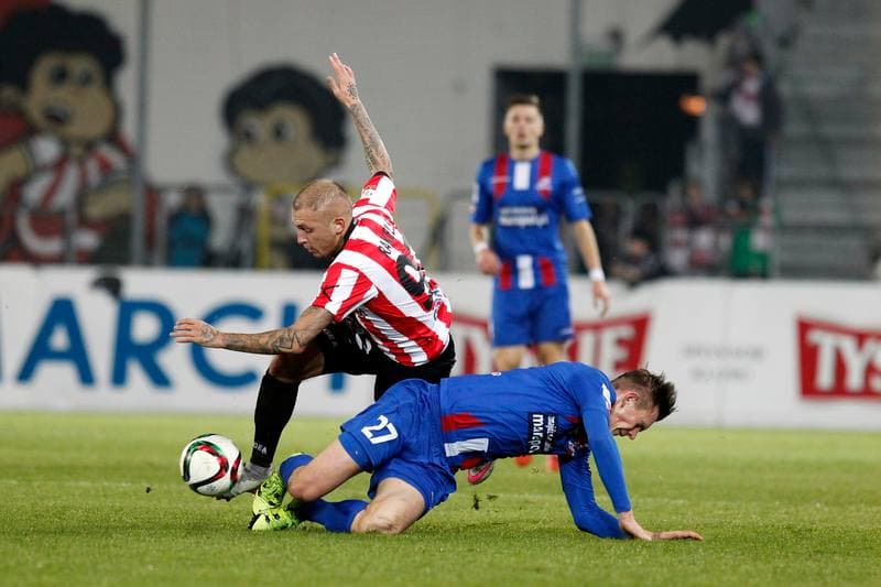Football. PKO BP Ekstraklasa. Cracovia Krakow - Podbeskidzie Bielsko Biala. 02.12.2015