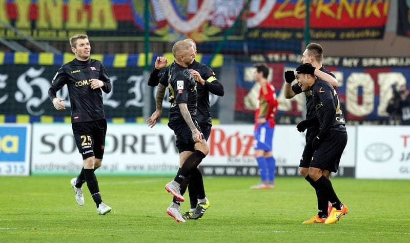 Football. PKO BP Ekstraklasa. Piast Gliwice - Cracovia Krakow. 05.12.2015