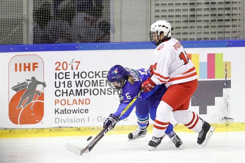 Ice Hockey. U18 Women's World Championship. Poland - Italy. 12.01.2017