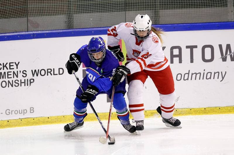 Ice Hockey. U18 Women's World Championship. Poland - Italy. 12.01.2017