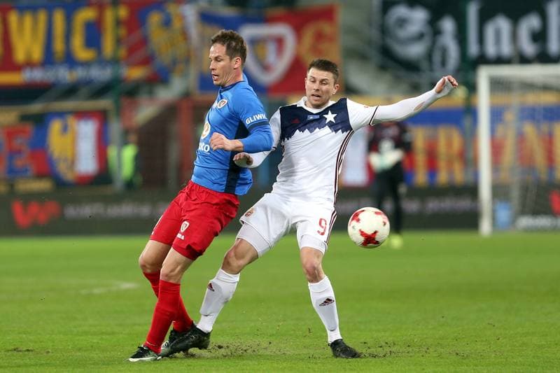 Football. Lotto Ekstraklasa. Piast Gliwice - Wisla Krakow. 04.03.2017