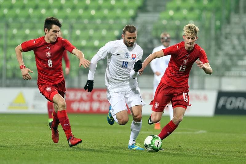 Football. International Friendly Match. Czech Republic U21 - Slovakia U21. 24.03.2017