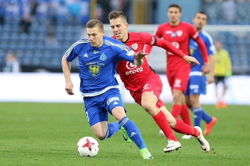Football. Lotto Ekstraklasa. Ruch Chorzow - Piast Gliwice. 03.04.2017