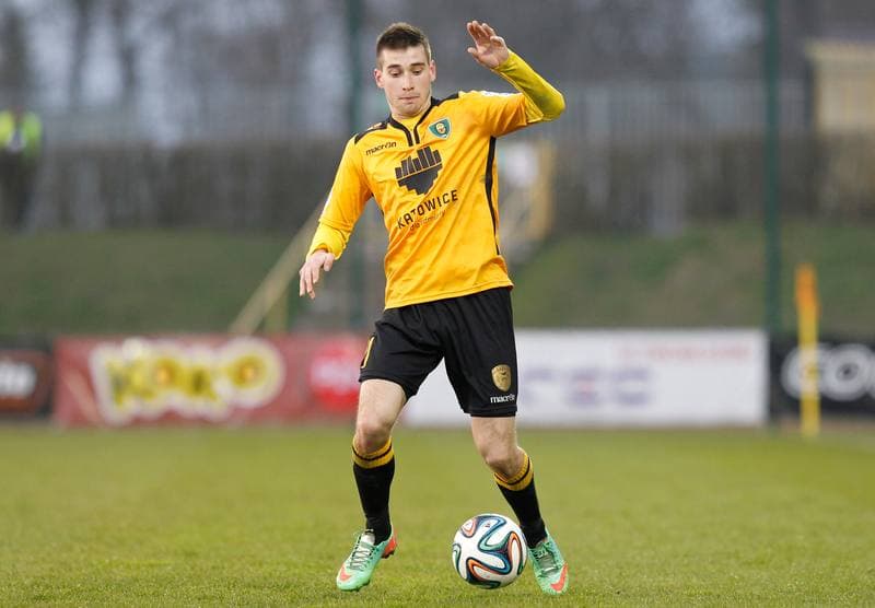 Football. I Liga. Wigry Suwalki - GKS Katowice. 04.04.2015