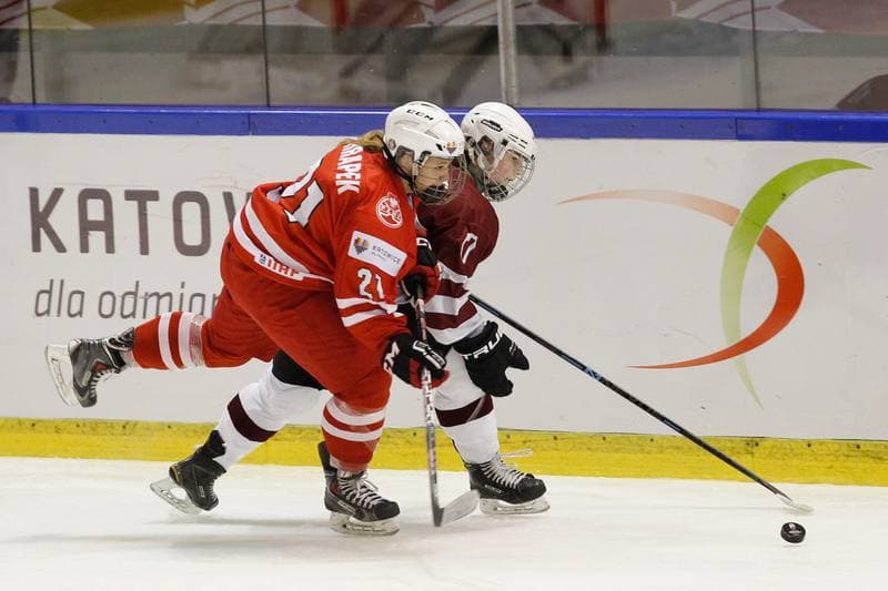 Ice Hockey. Women's World Championship. Latvia - Poland. 12.04.2017