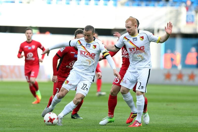 Football. Lotto Ekstraklasa. Piast Gliwice - Jagiellonia Bialystok. 22.04.2017