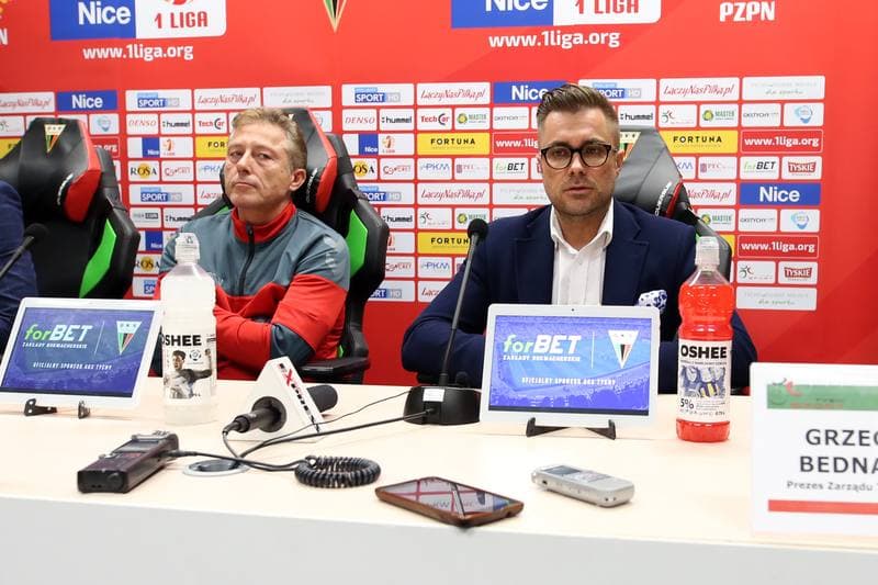 Football. GKS Tychy. Press Conference. 11.10.2017