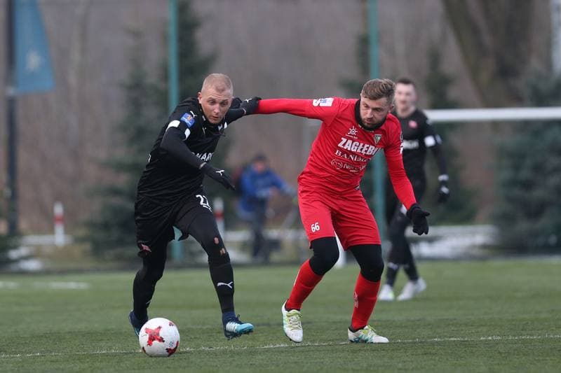 Football. Sparing. Zaglebie Sosnowiec - Cracovia Krakow. 17.01.2018