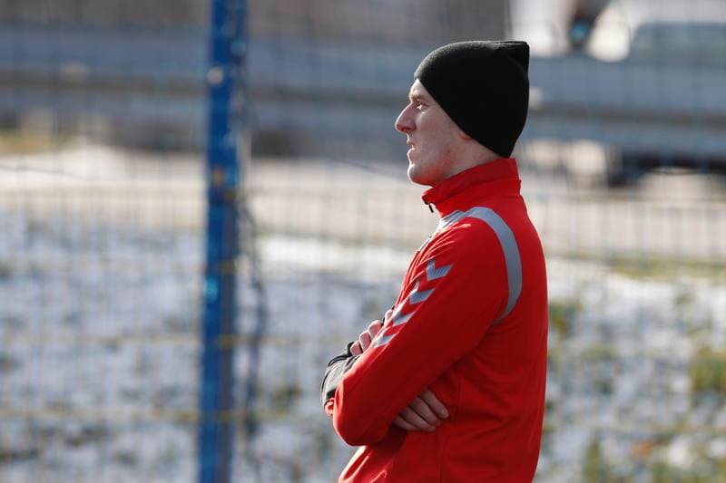 Football. GKS Tychy. Training. 18.01.2018