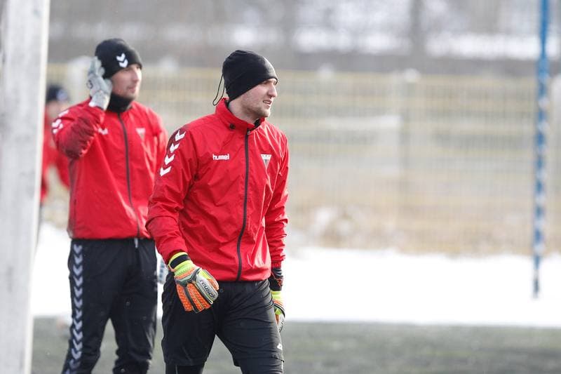 Football. GKS Tychy. Training. 06.01.2017
