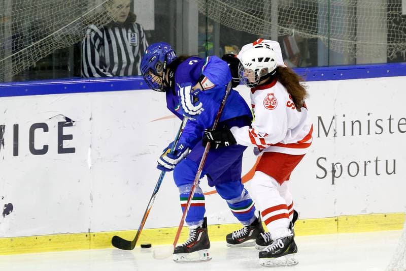 Ice Hockey. U18 Women's World Championship. Poland - Italy. 12.01.2017