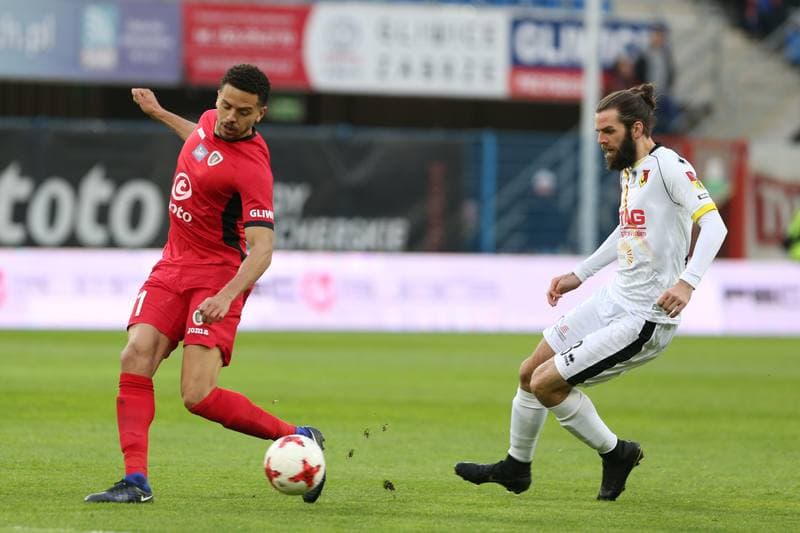 Football. Lotto Ekstraklasa. Piast Gliwice - Jagiellonia Bialystok. 22.04.2017