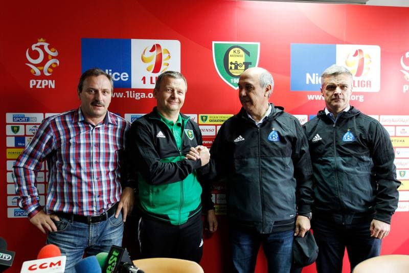Football. GKS Katowice. Press Conference. 20.10.2017