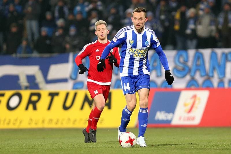 Football. Nice I Liga. Ruch Chorzow - Drutex-Bytovia Bytow. 04.03.2018