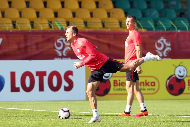 Football. Poland national team. Training. 12.10.2018