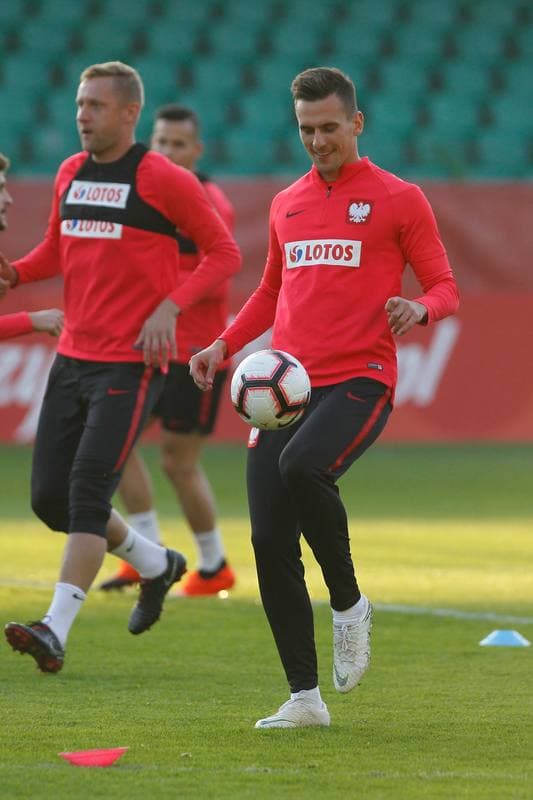Football. Poland national team. Training. 09.10.2018