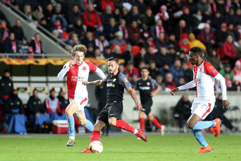 Football. UEFA Europa League. Slavia Prague - Sevilla FC. 14.03.2019