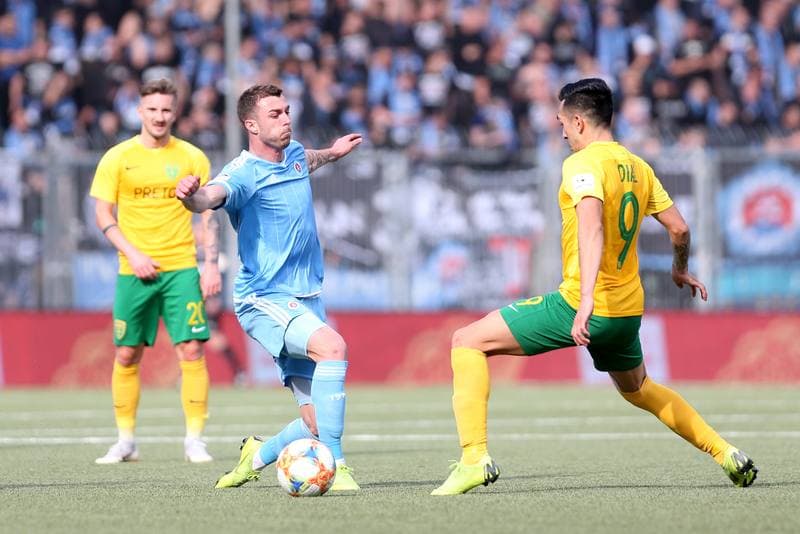 Football. Fortuna Liga. MSK Zilina - Slovan Bratislava. 14.04.2019