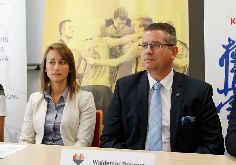 Football. GKS Katowice. Press Conference. 01.10.2015