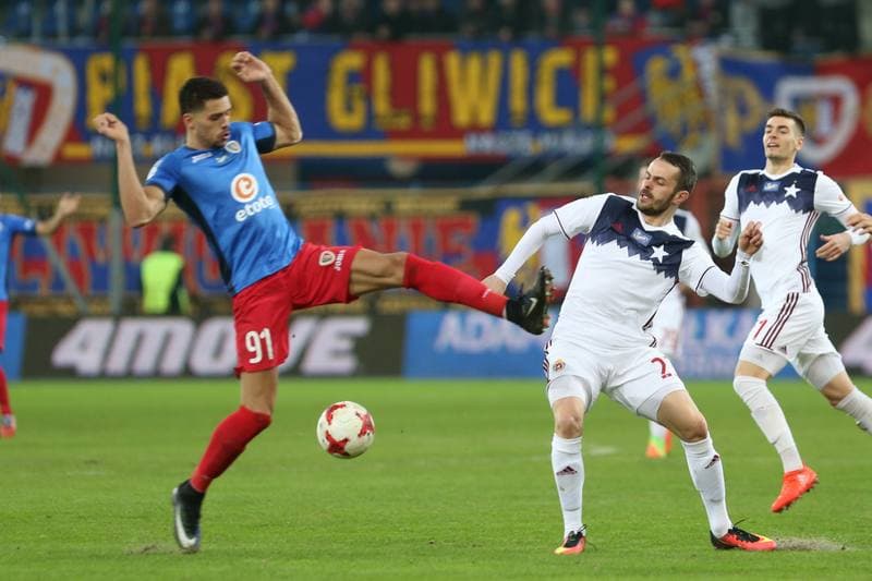 Football. Lotto Ekstraklasa. Piast Gliwice - Wisla Krakow. 04.03.2017