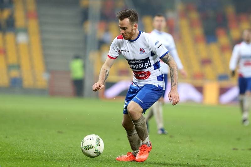 Football. Nice I Liga. Podbeskidzie Bielsko-Biala - Miedz Legnica. 28.04.2017
