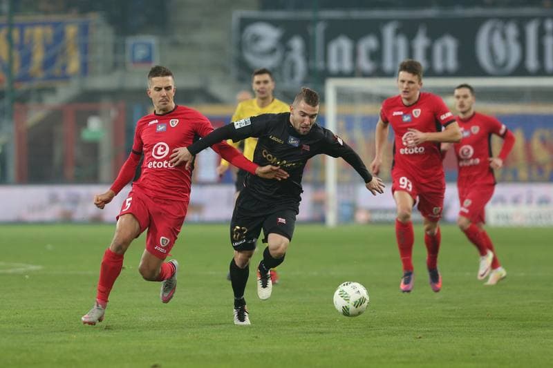 Football. Lotto Ekstraklasa. Piast Gliwice - Cracovia Krakow. 18.11.2016
