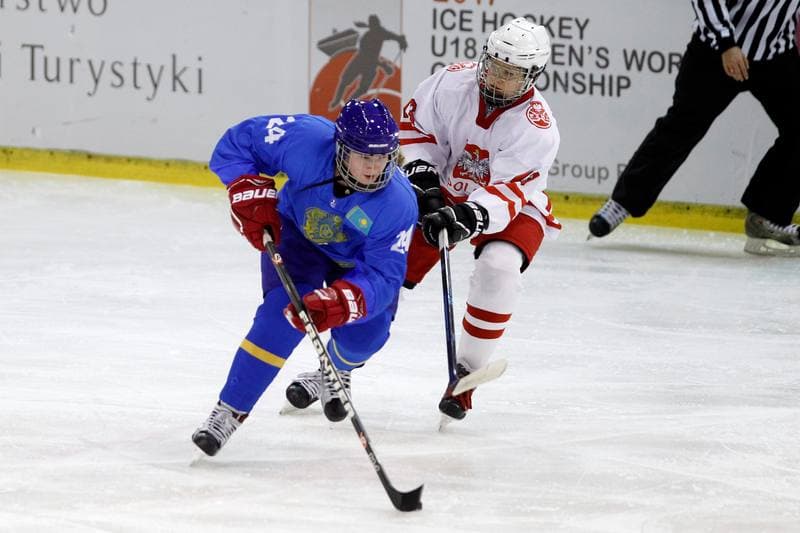 Ice Hockey. U18 Women's World Championship. Kazakhstan - Poland. 09.01.2017